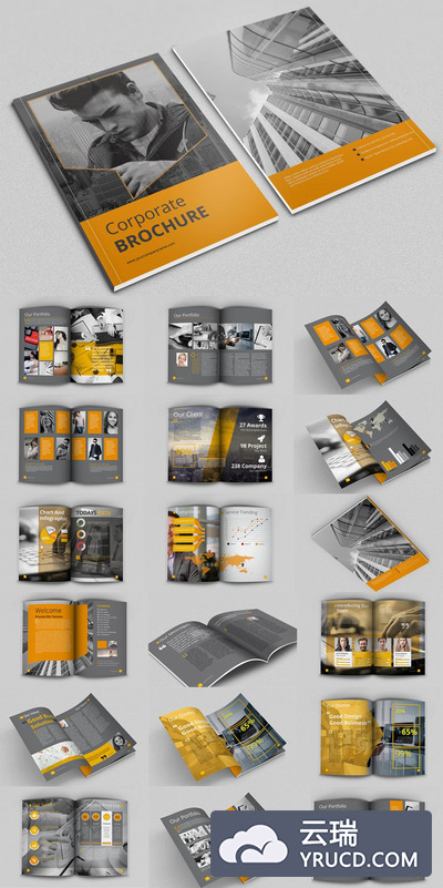 A4尺寸企业多用途手册设计模板