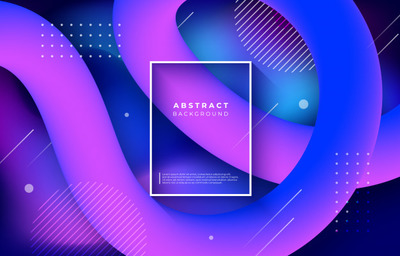 抽象背景与彩色流动液体形状背景