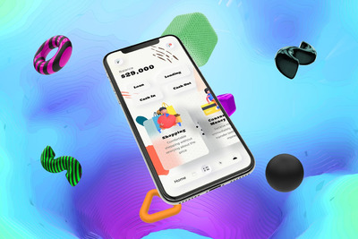 简约时尚扁平化得贷款金融APP UI KITS（sketch）