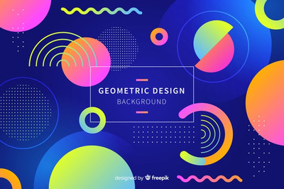 孟菲斯风格几何形状背景