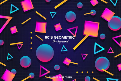 复古多彩的几何形状背景