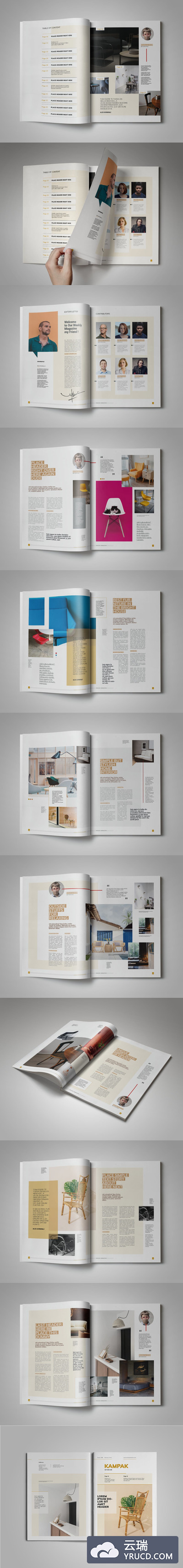 家具杂志模板下载（indd）