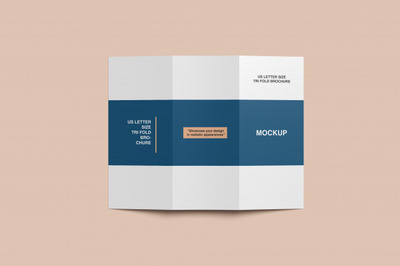 封底三折页展示样机模型