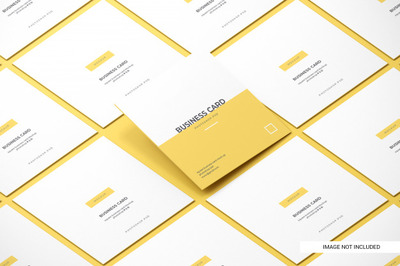 简约时尚方形名片样机模型 Square business card mockup | Premium PSD File