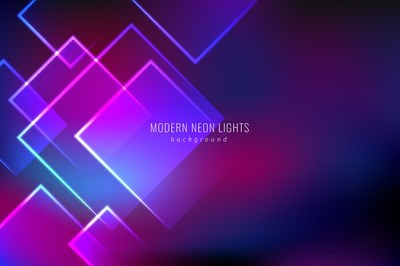 几何形状霓虹灯背景
