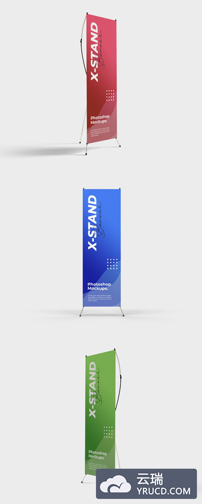 X展架海报设计展示样机下载（PSD）