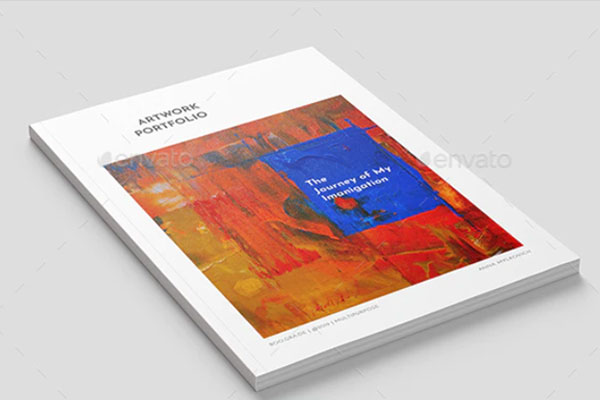 A4尺寸艺术作品集画册设计模板