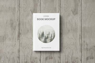 简约的精装书封面设计效果图样机[PSD]