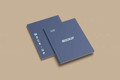 杂志的封面和封底设计效果图样机[PSD]