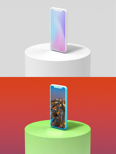 iPhone 11 Pro 简单3D场景样机下载（PSD）