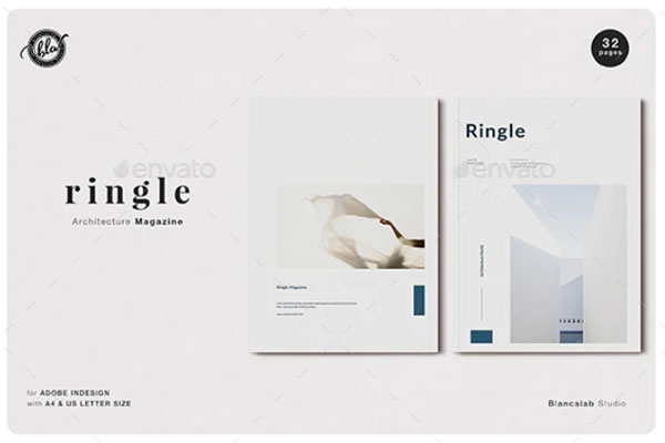 极简主义风格建筑杂志设计模板