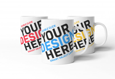 个性白色马克杯展示样机模型