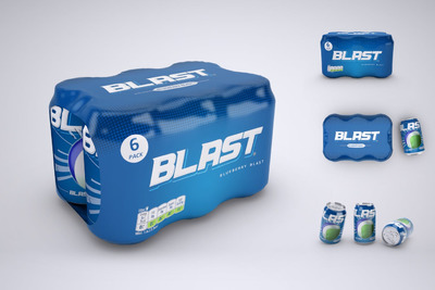 多罐包装的易拉罐灌装饮料包装样机（PSD）