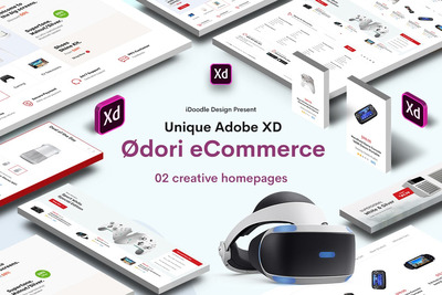 电子设备电商网页UI模板下载（XD）