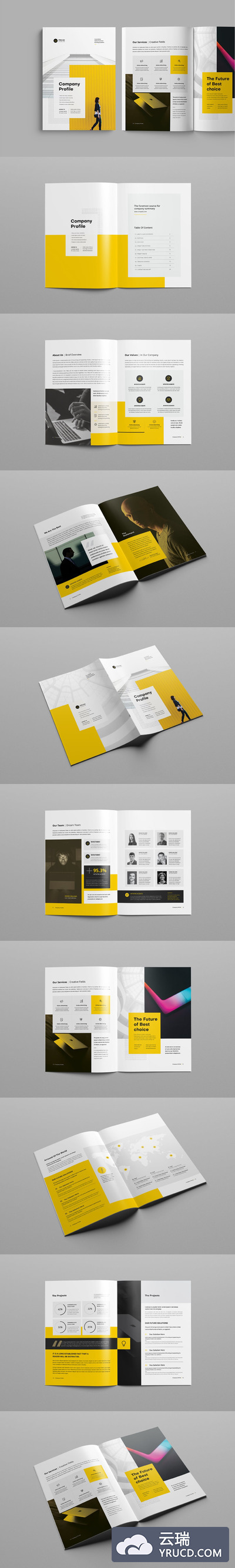 时尚高端简约2020年公司简介画册品牌手册宣传册杂志房地产楼书设计模板