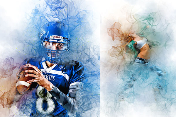 电影烟雾特效照片效果Photoshop动作下载