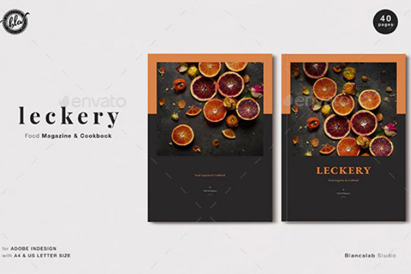 A4规格食品杂志INDD设计模板