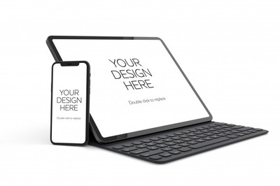 iPhone手机和平板设备展示样机模型 Device mockup | Premium PSD File