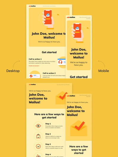 Email 通知EDM广告模板下载（PSD,fig）