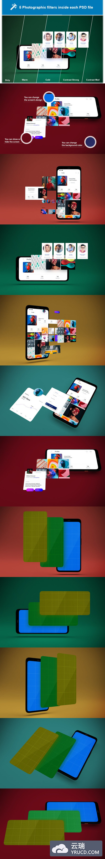 谷歌 Pixel 4 酷炫样机下载 [PSD]