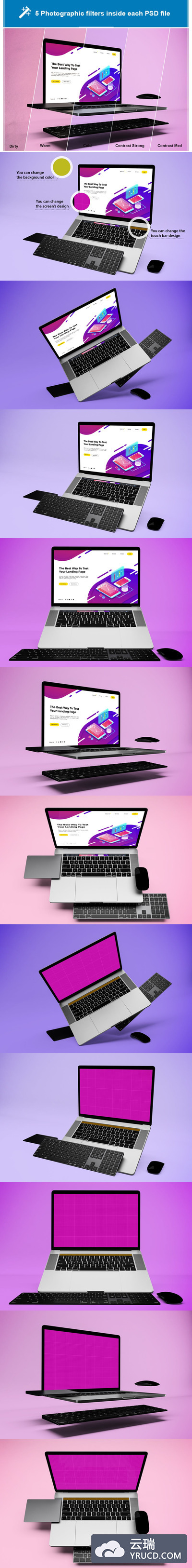 Macbook Pro 电脑样机下载 [PSD]