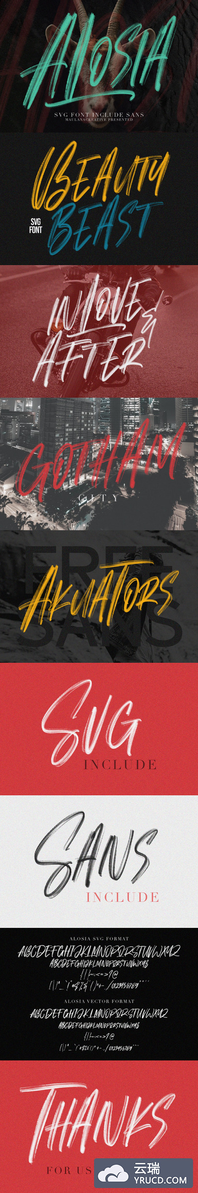 Fonts | 流畅潇洒大气涂鸦笔触毛边街头文化无衬线英文设计字体