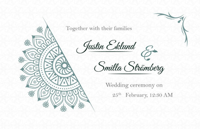 民族风格的婚礼请柬设计模板