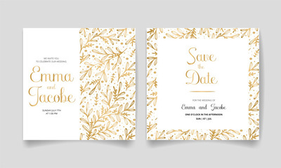 高端的婚礼邀请函设计模板