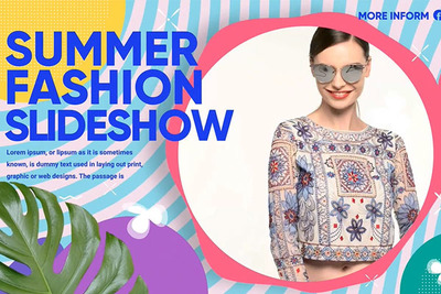 夏季时尚风格广告促销/幻灯片视频ae模板