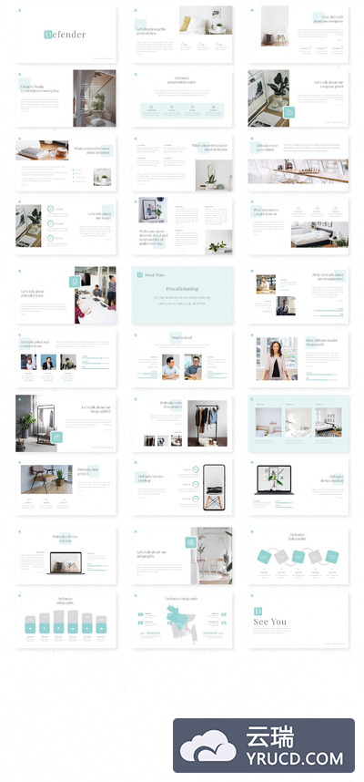 创意产业极简主义 PPT模板下载（PPTX）