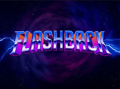 80年代的文字效果图层样式