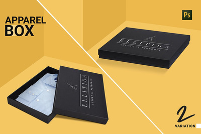 品牌服装包装盒样机下载[PSD]