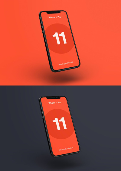 朝右的iPhone 11 Pro 手机样机下载[PSD]