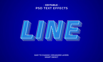 现代色彩丰富的轮廓文字效果