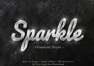 3d银光闪闪的文字风格的效果