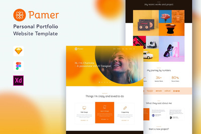 个人作品网站模板下载[PSD]