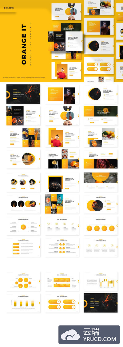 时尚高端简约多用途的高品质Google Slides谷歌幻灯片演示模板（pptx）