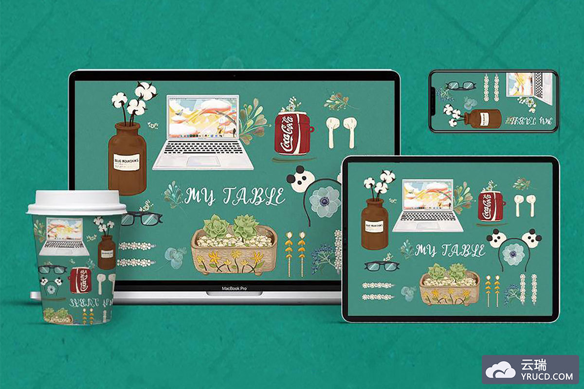 精致小物件插画