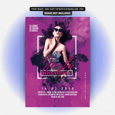 Dj音乐派对传单模板素材