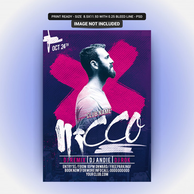 DJ音乐活动海报模板