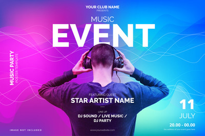 现代音乐活动海报模板