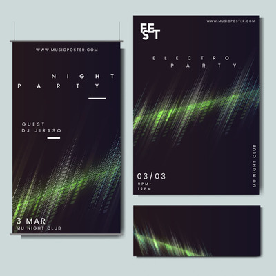 促销推广布局抽象设计海报模板