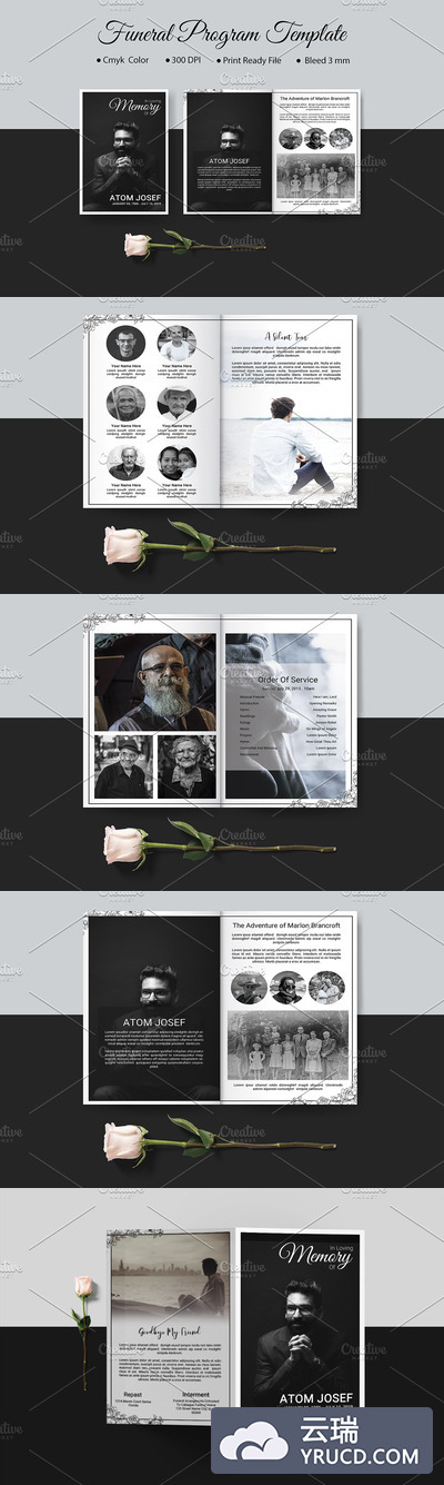 葬礼计划/特殊纪念日图册设计模板