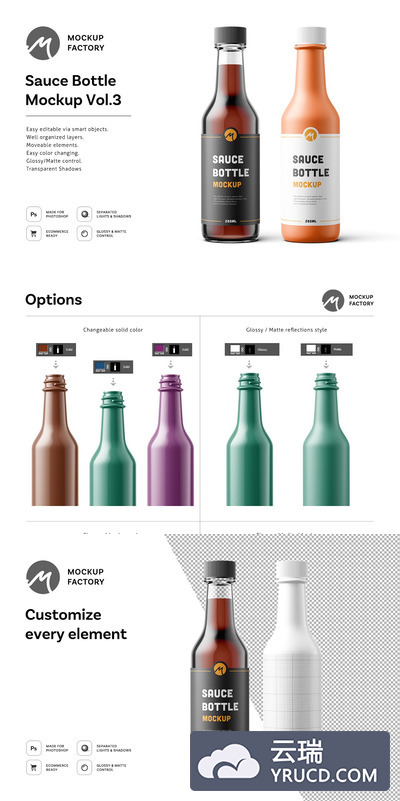 酱油瓶外包装设计样机模板