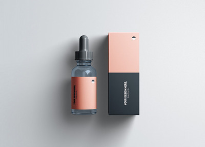 优质精华护肤品包装设计样机模型