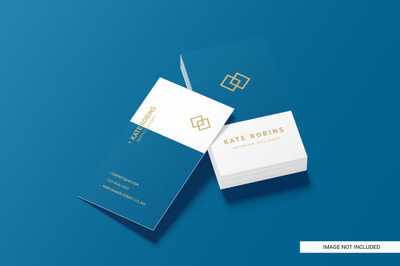 优质简约高端名片设计样机素材