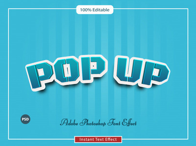 蓝色PS特效字体图层样式