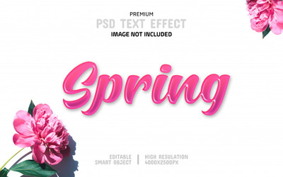 可编辑的spring文本效果模板