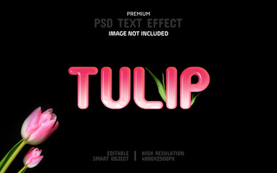 可编辑的郁金香字体特效样式