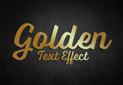 金色文本风格特效字体